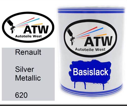 Renault, Silver Metallic, 620: 1L Lackdose, von ATW Autoteile West.